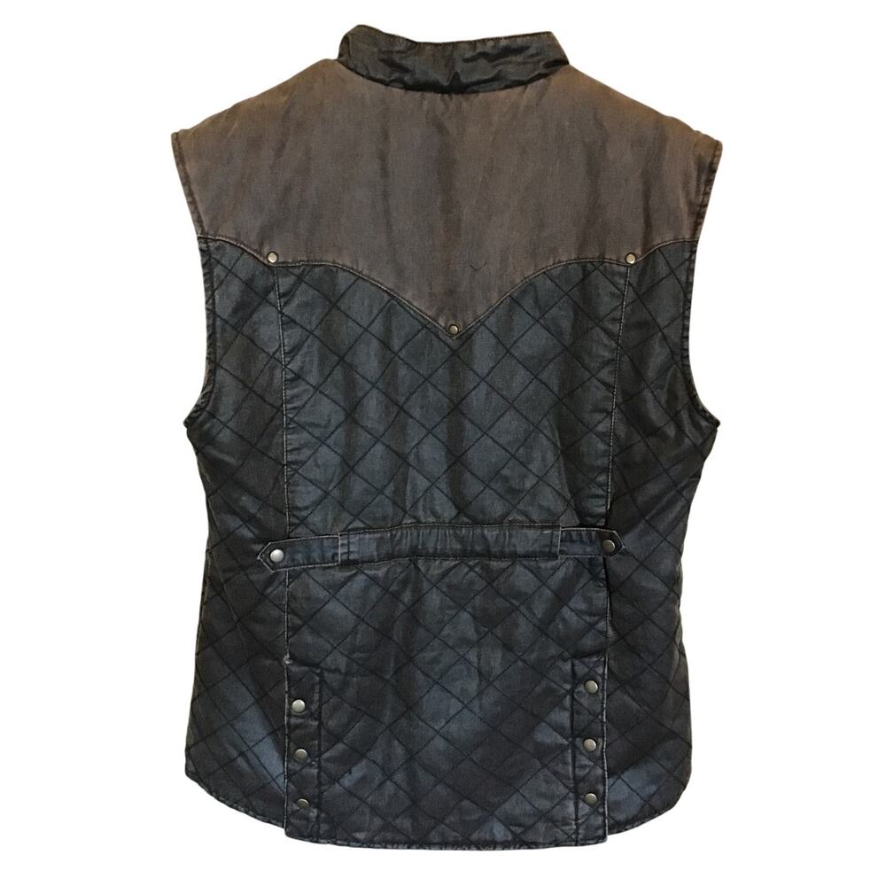 Outback Trading Company Vest Womens Size Large Canaberra Fur Quilted Lined Zip - Picture 3 of 9
